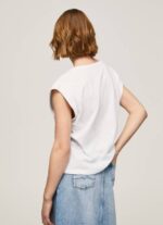 Pepe Jeans valokuvaprintti t-paita naiset valkoinen TB00387 - Image 4