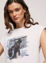 Pepe Jeans valokuvaprintti t-paita naiset valkoinen TB00410 - Image 3