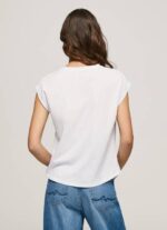 Pepe Jeans valokuvaprintti t-paita naiset valkoinen TB00410 - Image 4