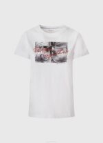 Pepe Jeans valokuvaprintti t-paita naiset valkoinen TB00432 - Image 5