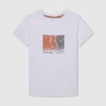 Pepe Jeans valokuvaprintti t-paita poika luonnonvalkoinen TB001655