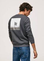 Pepe Jeans valokuvatulostuspusero miehet pesty mustaksi TB00885 - Image 4