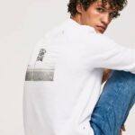 Pepe Jeans valokuvatulostuspusero miehet valkoinen TB00867