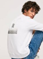 Pepe Jeans valokuvatulostuspusero miehet valkoinen TB00867