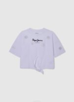 Pepe Jeans värillinen t-paita kädenreiällä tyttö persikka TB001476 - Image 3