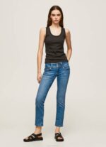 Pepe Jeans venus säännöllisesti istuvat matalavyötäröiset farkut naiset denim TB0033