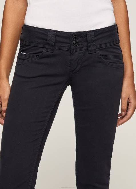 Pepe Jeans venus venus suoramalliset matalavyötäröiset farkut naiset musta TB00298 - Image 3