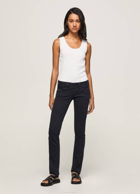 Pepe Jeans venus venus suoramalliset matalavyötäröiset farkut naiset musta TB00298 - Image 1