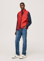 Pepe Jeans vetoketjullinen pehmustettu liivi miehet studio punainen TB00843 - Image 2