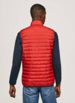 Pepe Jeans vetoketjullinen pehmustettu liivi miehet studio punainen TB00843 - Image 4