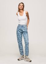 Pepe Jeans violetit korkeavyötäröiset rennon mallit farkut naiset denim TB0077