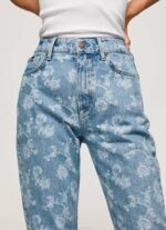Pepe Jeans violetit korkeavyötäröiset rennon mallit farkut naiset denim TB0077 - Image 3