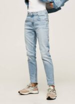 Pepe Jeans violetit korkeavyötäröiset rennon mallit farkut naiset denim TB0085 - Image 2