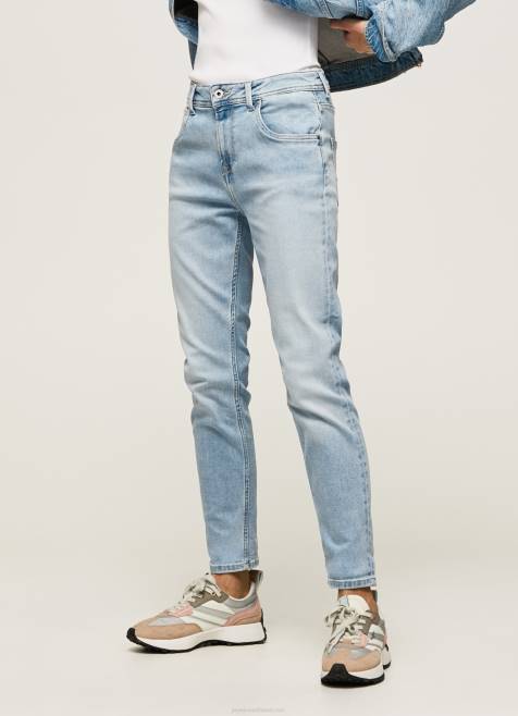 Pepe Jeans violetit korkeavyötäröiset rennon mallit farkut naiset denim TB0085 - Image 2