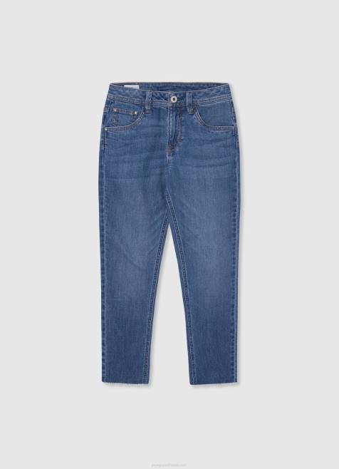 Pepe Jeans violetit korkeavyötäröiset rennon mallit farkut tyttö denim TB001362 - Image 1