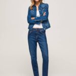 Pepe Jeans violetit mom carrot fit korkeavyötäröiset farkut naiset denim TB0081