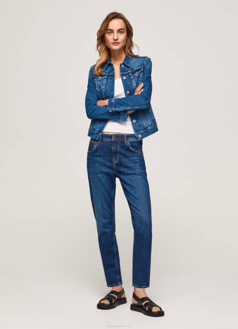Pepe Jeans violetit mom carrot fit korkeavyötäröiset farkut naiset denim TB0081 - Image 1