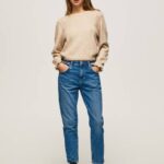 Pepe Jeans violetit mom carrot fit korkeavyötäröiset farkut naiset denim TB0082