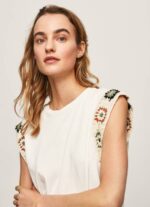 Pepe Jeans virkattu hihainen t-paita naiset mousse TB00464 - Image 3