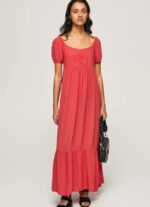 Pepe Jeans virtaava mekko naiset studio punainen TB00150