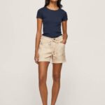 Pepe Jeans vyötäröllä säädettävät shortsit naiset kivi TB00525