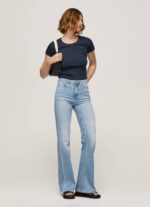 Pepe Jeans willa korkeavyötäröiset levenevät farkut naiset denim TB0059