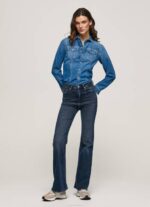 Pepe Jeans willa korkeavyötäröiset levenevät farkut naiset denim TB0061