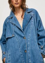 Pepe Jeans ylisuuri denim trenssitakki naiset denim TB00108 - Image 3