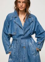 Pepe Jeans ylisuuri denim trenssitakki naiset denim TB00108 - Image 4